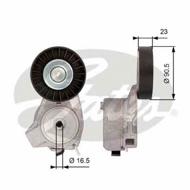 Gates T38226 V-ribbed belt tensioner (drive) roller T38226