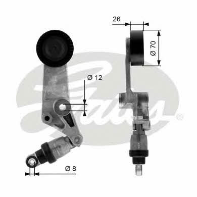 Gates V-ribbed belt tensioner (drive) roller – price 325 PLN