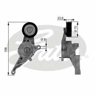 Gates V-ribbed belt tensioner (drive) roller – price 135 PLN