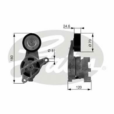 Gates V-ribbed belt tensioner (drive) roller – price 203 PLN