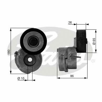 Gates V-ribbed belt tensioner (drive) roller – price 164 PLN