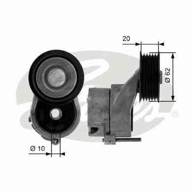 Gates T38450 V-ribbed belt tensioner (drive) roller T38450