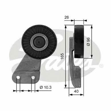 Gates T38461 V-ribbed belt tensioner (drive) roller T38461