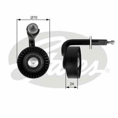 Gates T39020 V-ribbed belt tensioner (drive) roller T39020