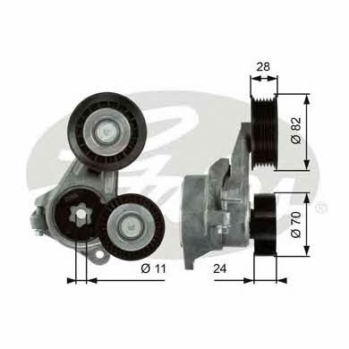 Gates V-ribbed belt tensioner (drive) roller – price 294 PLN
