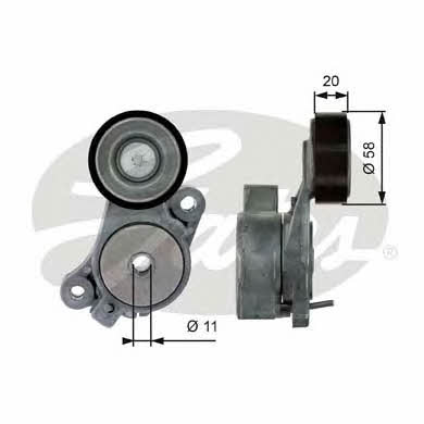 Gates T39040 V-ribbed belt tensioner (drive) roller T39040