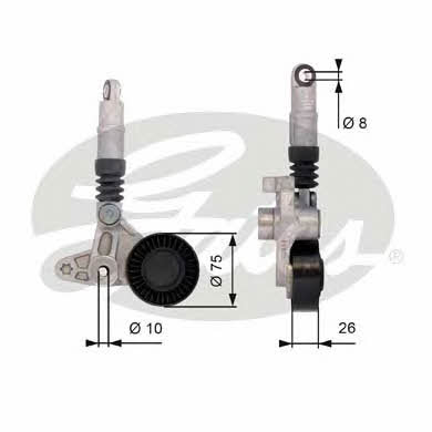 Gates T39099 V-ribbed belt tensioner (drive) roller T39099