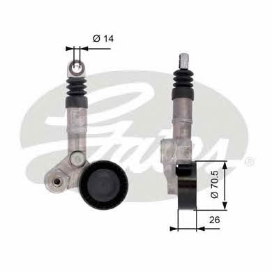 Gates V-ribbed belt tensioner (drive) roller – price 240 PLN
