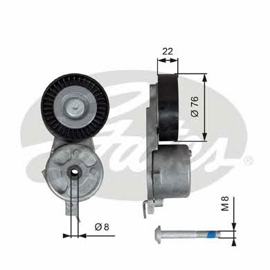 Gates T39141 V-ribbed belt tensioner (drive) roller T39141