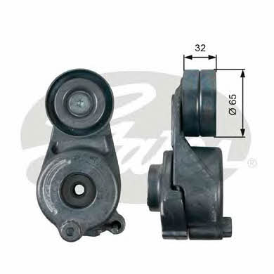 Gates V-ribbed belt tensioner (drive) roller – price 405 PLN