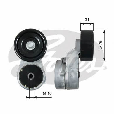 Gates V-ribbed belt tensioner (drive) roller – price 428 PLN