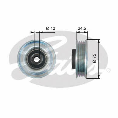 Gates T39223 V-ribbed belt tensioner (drive) roller T39223