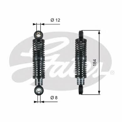 Gates T39265 Poly V-belt tensioner shock absorber (drive) T39265