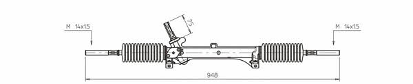 General ricambi PE4023 Steering rack without power steering PE4023