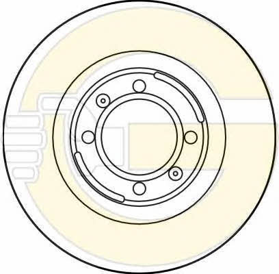 Girling 6017053 Unventilated front brake disc 6017053