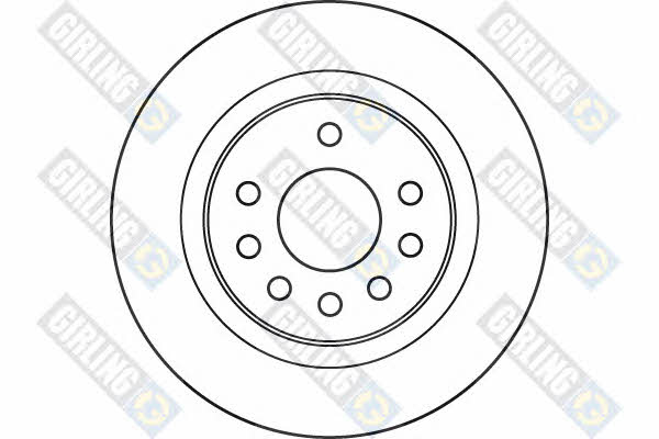 Girling 6049384 Rear brake disc, non-ventilated 6049384