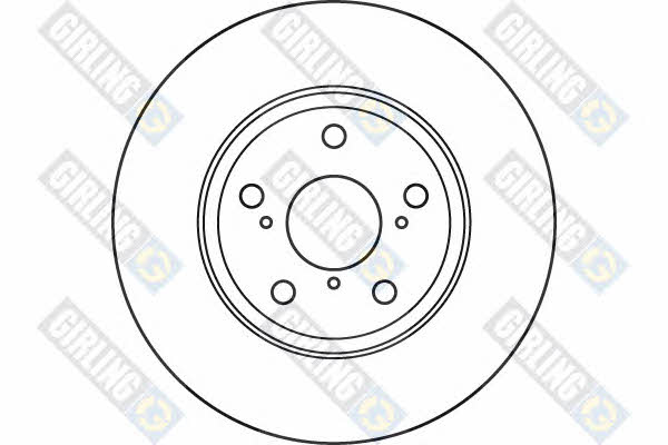 Girling 6049395 Front brake disc ventilated 6049395