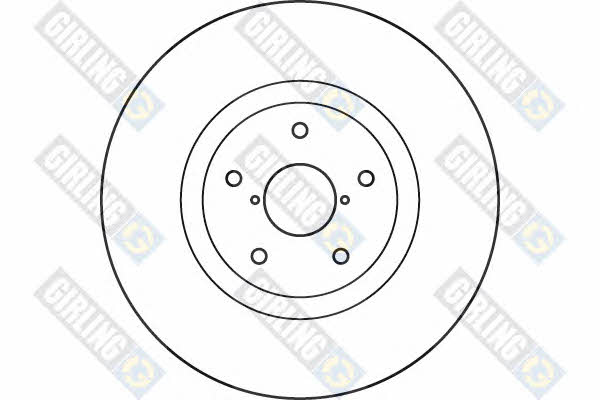 Girling 6049495 Front brake disc ventilated 6049495