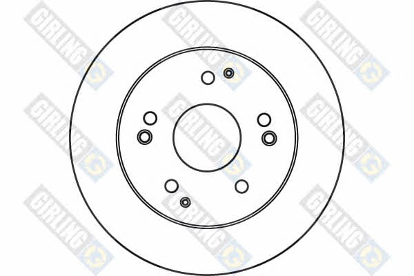 Girling 6060263 Rear brake disc, non-ventilated 6060263