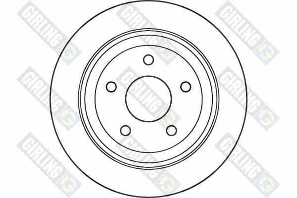 Girling 6060294 Rear brake disc, non-ventilated 6060294