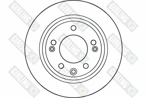 Girling 6061234 Rear brake disc, non-ventilated 6061234