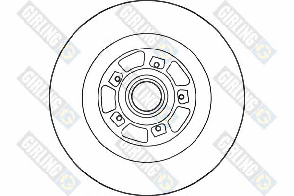 Girling 6061276 Rear brake disc, non-ventilated 6061276