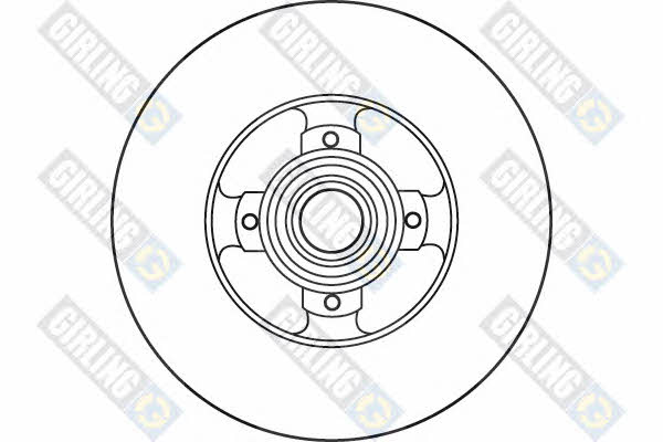 Girling 6061286 Rear brake disc, non-ventilated 6061286