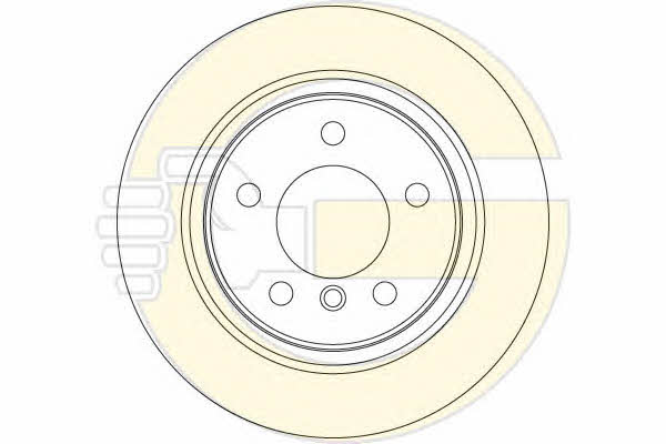 Girling 6061374 Rear brake disc, non-ventilated 6061374