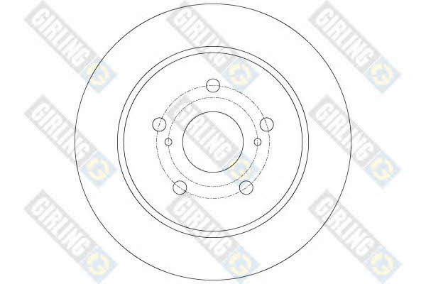 Girling 6061734 Rear brake disc, non-ventilated 6061734
