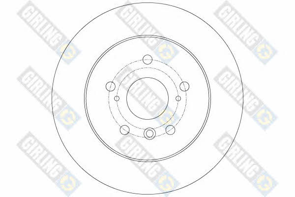Girling 6061764 Rear brake disc, non-ventilated 6061764