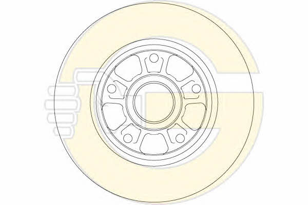 Girling 6061824 Rear brake disc, non-ventilated 6061824