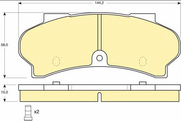 Girling 6101643 Brake Pad Set, disc brake 6101643