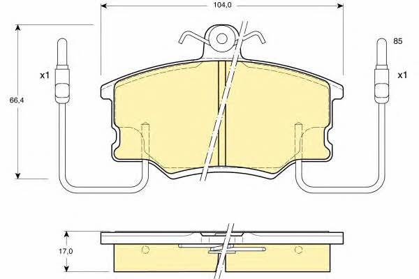 Girling 6104641 Brake Pad Set, disc brake 6104641