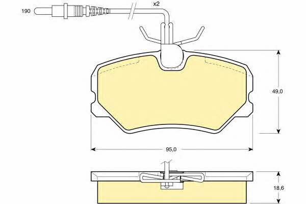 Girling 6107931 Brake Pad Set, disc brake 6107931