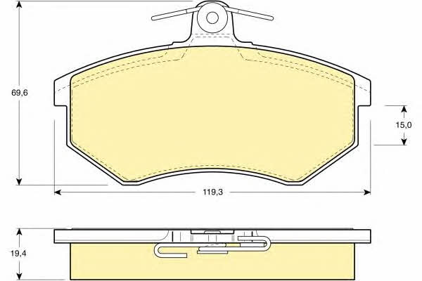 Girling 6108261 Brake Pad Set, disc brake 6108261