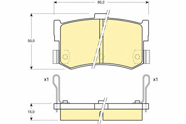 Girling 6109949 Brake Pad Set, disc brake 6109949