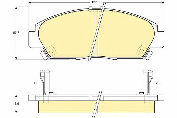 Girling 6110619 Brake Pad Set, disc brake 6110619