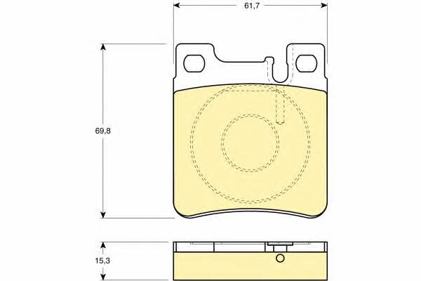 Girling 6111232 Brake Pad Set, disc brake 6111232