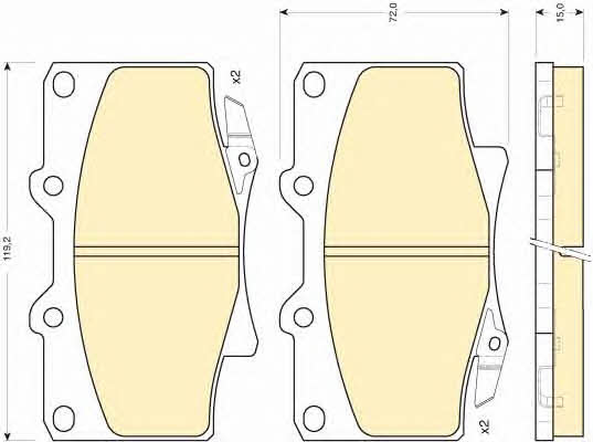 Girling 6111549 Brake Pad Set, disc brake 6111549