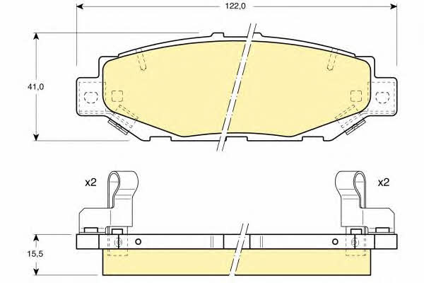 Girling 6111859 Brake Pad Set, disc brake 6111859