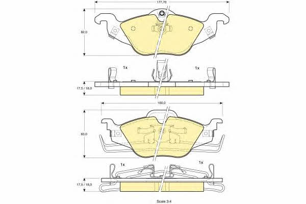 Girling 6113512 Brake Pad Set, disc brake 6113512