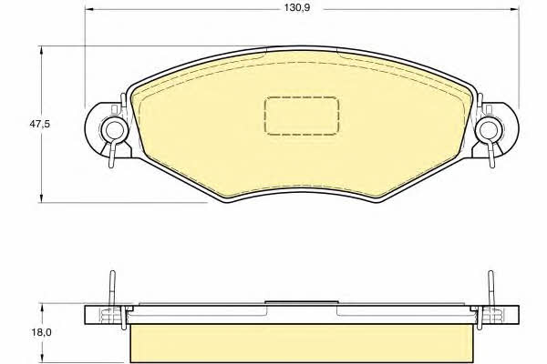 Girling 6113614 Brake Pad Set, disc brake 6113614