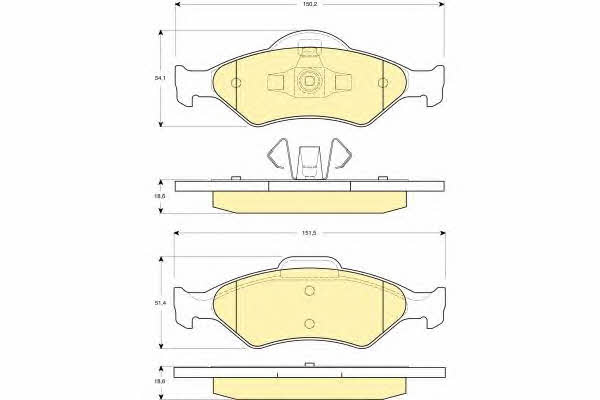 Girling 6114182 Brake Pad Set, disc brake 6114182