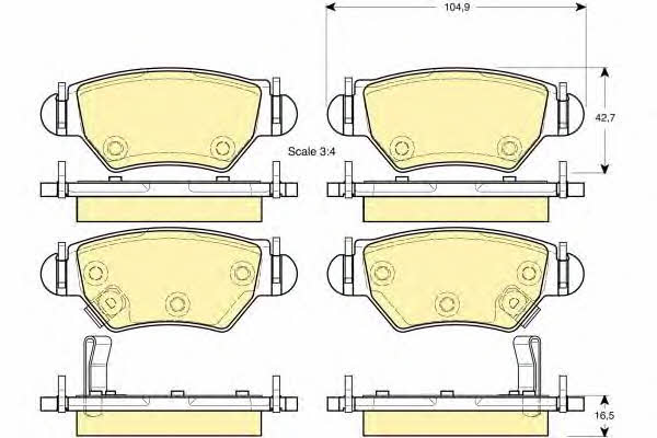 Girling 6114714 Brake Pad Set, disc brake 6114714