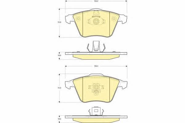 Girling 6116072 Brake Pad Set, disc brake 6116072