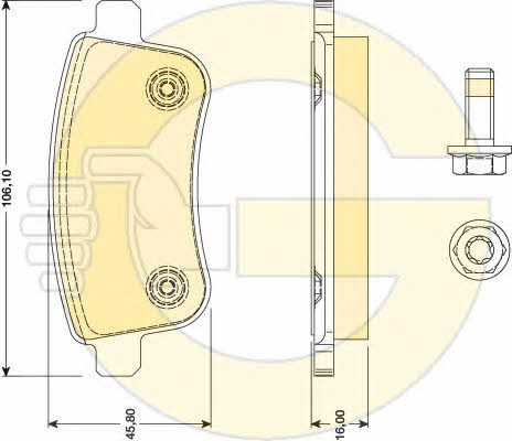 Girling 6117911 Brake Pad Set, disc brake 6117911