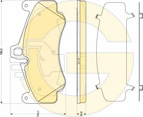 Girling 6118179 Brake Pad Set, disc brake 6118179