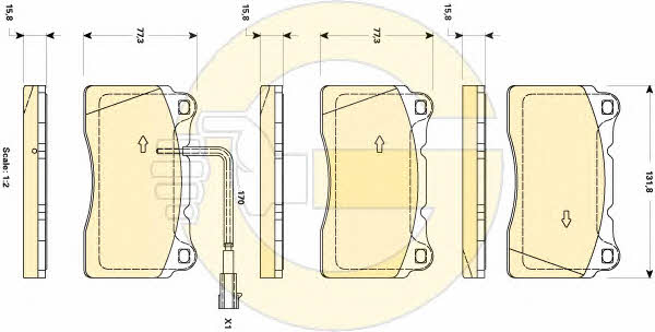 Girling 6118724 Brake Pad Set, disc brake 6118724