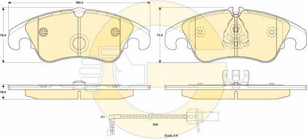 Girling 6119081 Brake Pad Set, disc brake 6119081