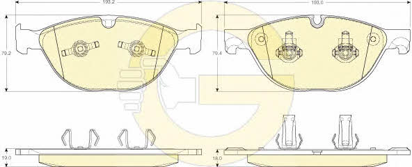 Girling 6119632 Brake Pad Set, disc brake 6119632